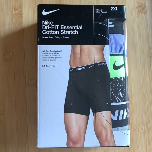 Nike Other - Men’s Nike Boxer Brief Dri-Fit Essential Cotton Stretch, 2XL, 3 Pack